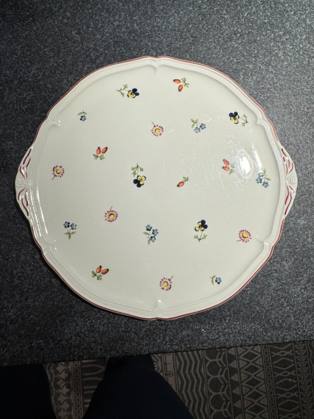 Villeroy & Boch 'Petite Fleur' Cake Plate/Serving Platter, Porcelain, Vintage